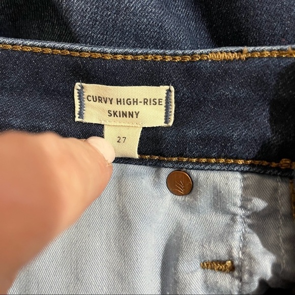 Madewell Curvy High Rise Skinny Jeans Sussex Wash Size 27 Skinny Leg Style MB354 - Picture 10 of 11